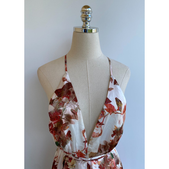 NWT Hello Molly Mermaid Hotel Maxi Dress sz Small Floral Print Strappy Backless - Picture 4 of 15